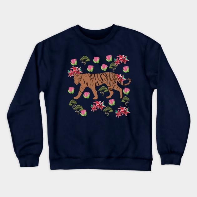 Big Cat Crewneck Sweatshirt by Manitarka